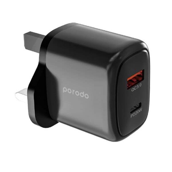 Porodo 20W+QC USB A+C Charger